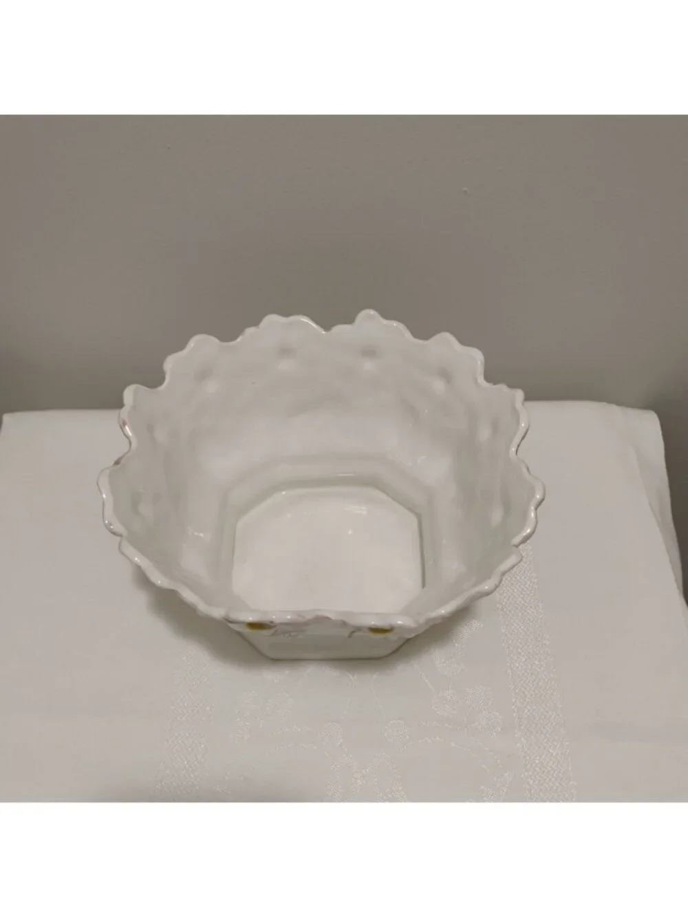 Vintage Portuguese Majolica Pink Daisy Ceramic Planter Cachepot Bowl Pot 8”